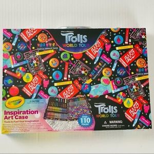 Crayola Trolls Kids World Tour Inspiration Art Case Drawing Set Girls